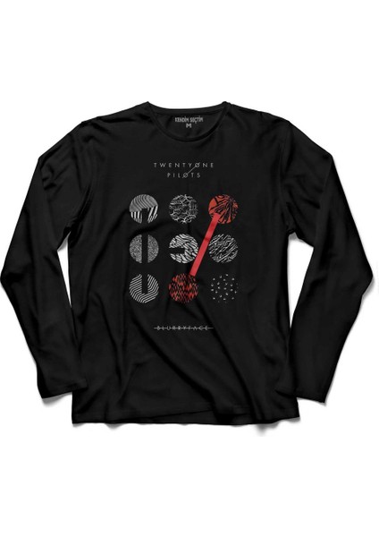 Twenty One Pılots Logo Stressed Uzun Kollu Tişört Baskılı Çocuk T-Shirt