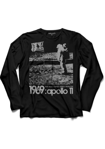 Stanley Kubrıck Apollo Ay Uzay Uzun Kollu Tişört Baskılı Çocuk T-Shirt