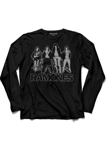 Musical Ramones Punk Rock Müzik 2 Uzun Kollu Tişört Baskılı Çocuk T-Shirt