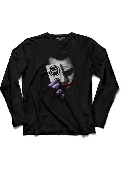 Batman Joker Iskambil Kartı Fıat Lınea Doblo Uzun Kollu Tişört Baskılı Çocuk T-Shirt