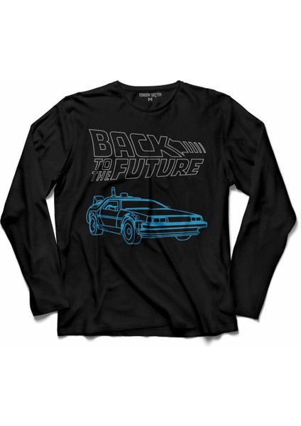 Back To The Future Geleceğe Dönüş Logo 4 Uzun Kollu Tişört Baskılı Çocuk T-Shirt