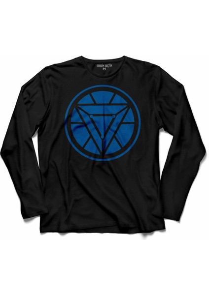 Arc Reactor Iron Man Demir Adam Uzun Kollu Tişört Baskılı Çocuk T-Shirt