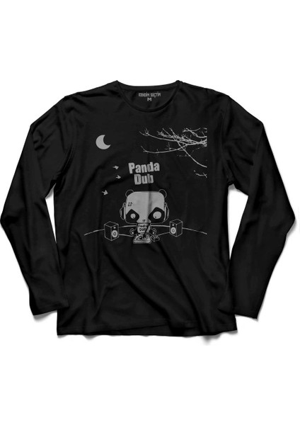 Panda Dub Music Muzik Shapes Shadows Uzun Kollu Tişört Baskılı Çocuk T-Shirt