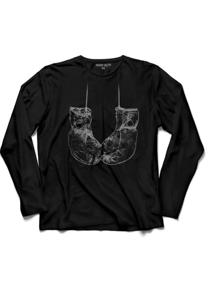 Muhammed Ali Clay Boks Eldiveni Impossible Is Uzun Kollu Tişört Baskılı Çocuk T-Shirt