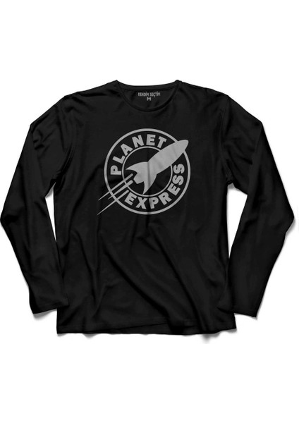 Futurama Planet Express Ship Uzun Kollu Tişört Baskılı Çocuk T-Shirt