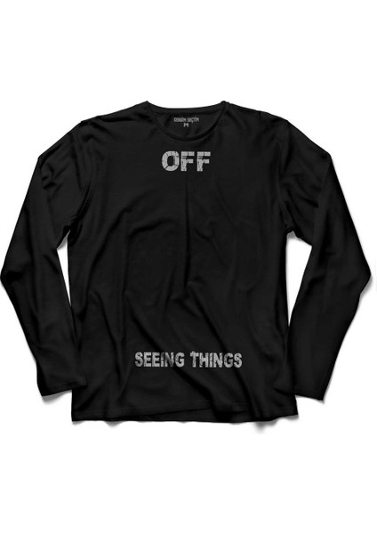 Off Seeing Things Uzun Kollu Tişört Baskılı Çocuk T-Shirt
