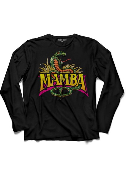 Kobe Bryant Black Mamba Basketball 2 Uzun Kollu Tişört Baskılı Çocuk T-Shirt