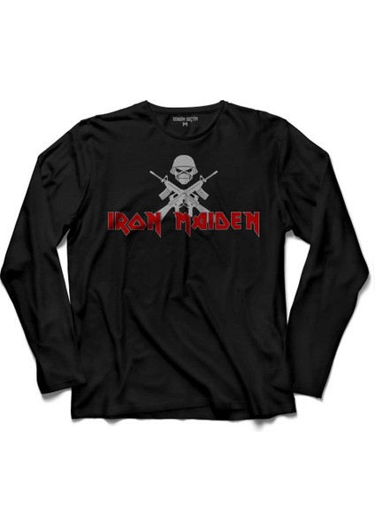 Iron Maıden Logo The Book Of Souls 2 Uzun Kollu Tişört Baskılı Çocuk T-Shirt