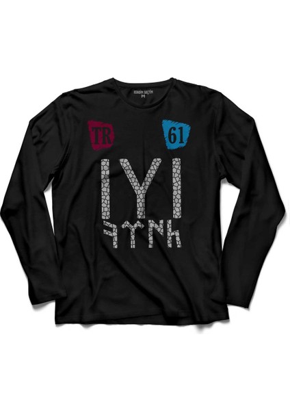 Kayı Boyu Trabzon 61 Göktürkçe Türk 2 Uzun Kollu Tişört Baskılı Çocuk T-Shirt
