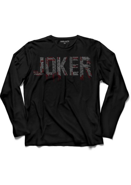 Joker Typography Hip Hop Uzun Kollu Tişört Baskılı Çocuk T-Shirt
