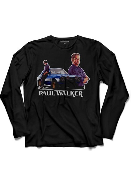 Paul Walker See You Agaın Hızlı ve Öfkeli Uzun Kollu Tişört Baskılı Çocuk T-Shirt