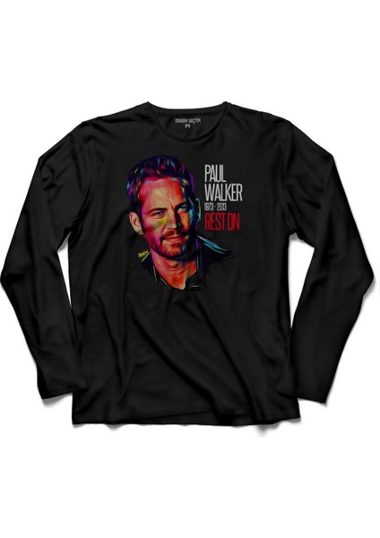 Paul Walker See You Agaın Hızlı ve Öfkeli 3 Uzun Kollu Tişört Baskılı Çocuk T-Shirt
