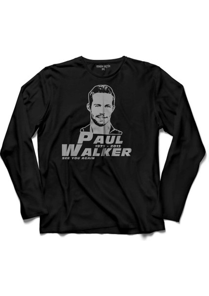 Paul Walker See You Agaın Hızlı ve Öfkeli 4 Uzun Kollu Tişört Baskılı Çocuk T-Shirt