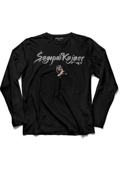 Sagopa Kajmer Sahne Silüet Kafkef Kaf Kef Uzun Kollu Tişört Baskılı Çocuk T-Shirt