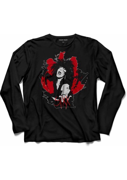 Nıkkı Sıxx Möyley Crüe Crue Uzun Kollu Tişört Baskılı Çocuk T-Shirt