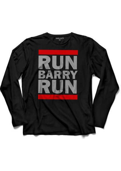 Run Barry Run Flash Star 3 Uzun Kollu Tişört Baskılı Çocuk T-Shirt