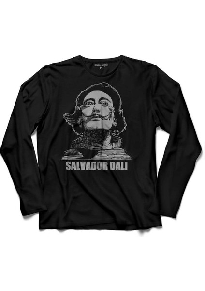 Salvador Dalı Ressam Resim Uzun Kollu Tişört Baskılı Çocuk T-Shirt