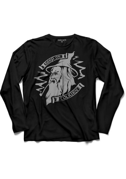 Keep On Colkıen Gandalf Şapkası Yüzüklerin Efendisi Kollu Tişört