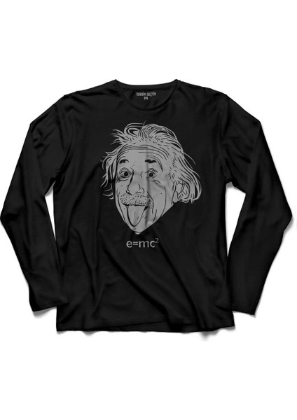 Kendim Seçtim Albert Eınsteın Fizik Förmül Denklem E=mc2 2  Uzun Kollu Tişört Baskılı Çocuk T-Shirt