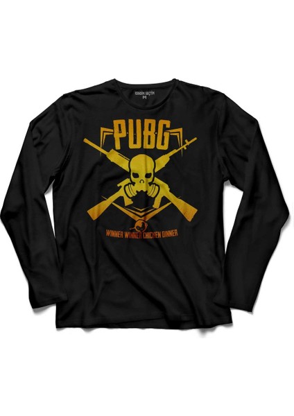 Pubg Playerunknown's Wınner Chıcken Dınner Uzun Kollu Tişört Baskılı Çocuk T-Shirt