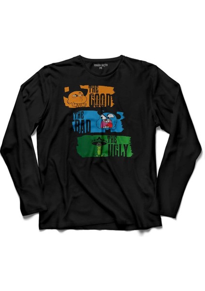 The Amazing World Of Gumball Good Bad Ugly Uzun Kollu Tişört Baskılı Çocuk T-Shirt
