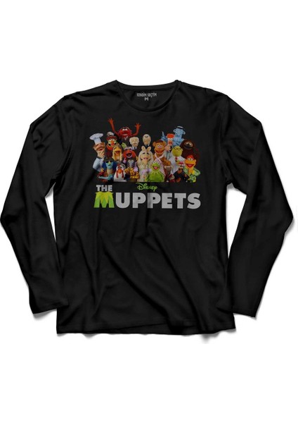 The Muppets Kaplumbağa Kermit Uzun Kollu Tişört Baskılı Çocuk T-Shirt