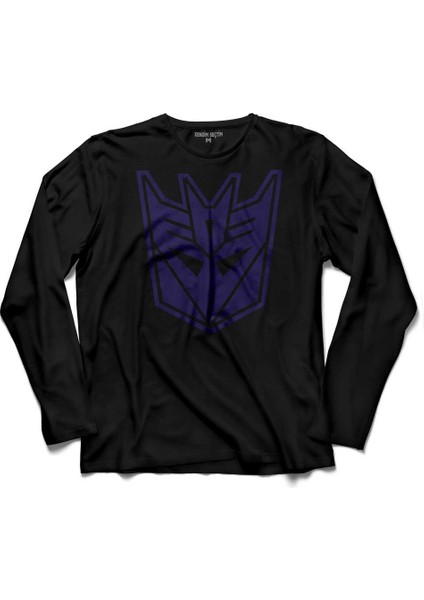 Transformers Logo Deceptıcon Uzun Kollu Tişört Baskılı Çocuk T-Shirt
