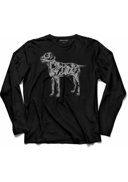 German Wırehaired Poınter Alman Av Köpeği Uzun Kollu Tişört Baskılı Çocuk T-Shirt