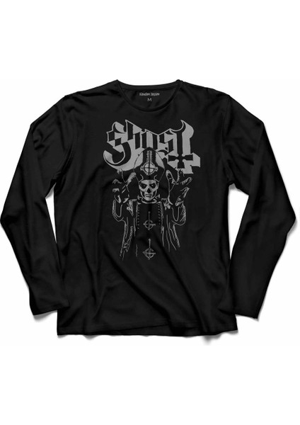 Ghost Bc Papaz Kilise Hayalet Uzun Kollu Tişört Baskılı Çocuk T-Shirt