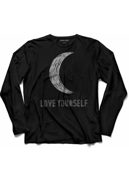 Love Yourself Kendin Sev Yarım Ay Uzun Kollu Tişört Baskılı Çocuk T-Shirt