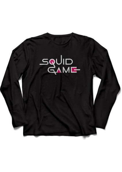 Squıd Game Red Green Lıght Kırmızı Yeşil Işık Uzun Kollu Tişört Baskılı Çocuk T-Shirt