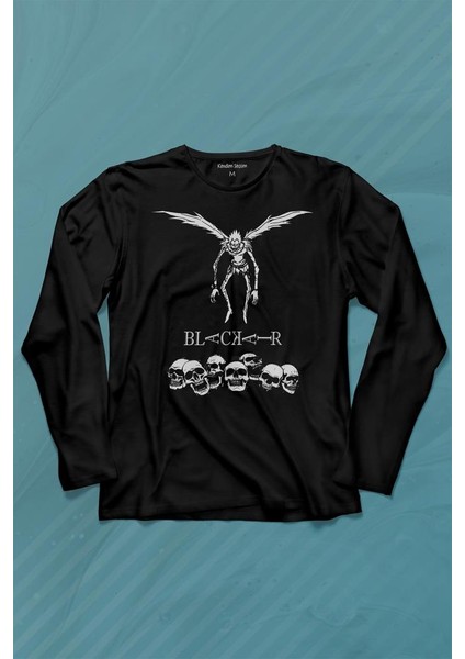 Japon Death Note Black Air Hip Hop Uzun Kollu Tişört Baskılı Çocuk T-Shirt