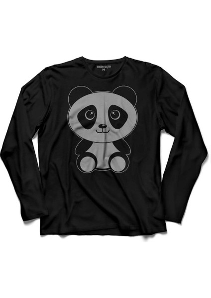 Panda Aşkı Heart Love Kalp Ayı Bear Uzun Kollu Tişört Baskılı Çocuk T-Shirt