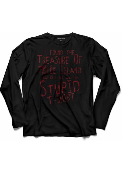 I Found The Treasure Of Melee Island Uzun Kollu Tişört Baskılı Çocuk T-Shirt