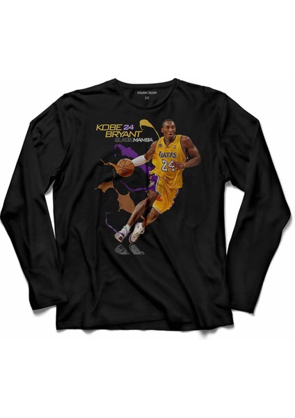 Kobe Braynt Black Mamba Nba Basketball Uzun Kollu Tişört Baskılı Çocuk T-Shirt