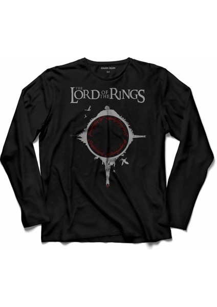 Kendim Seçtim Lotr Lord Of The Rings Yüzüklerin Efendisi Logo  Uzun Kollu Tişört Baskılı Çocuk T-Shirt