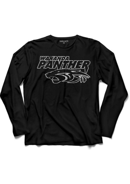 Wakanda Black Panther Tıger Sinema Filmi 2018 Uzun Kollu Tişört Baskılı Çocuk T-Shirt