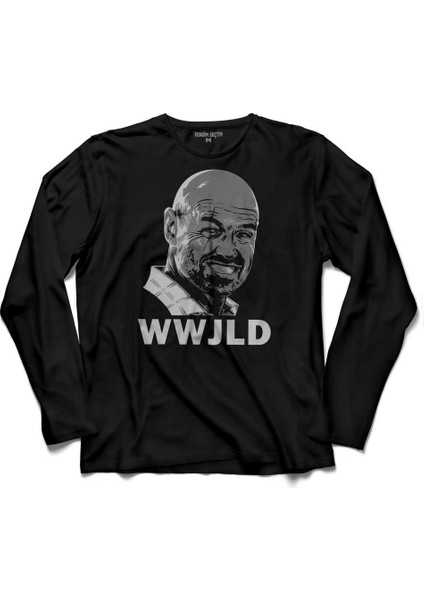 Wwjld What Would John Locke Do Lost Dizisi Uzun Kollu Tişört Baskılı Çocuk T-Shirt
