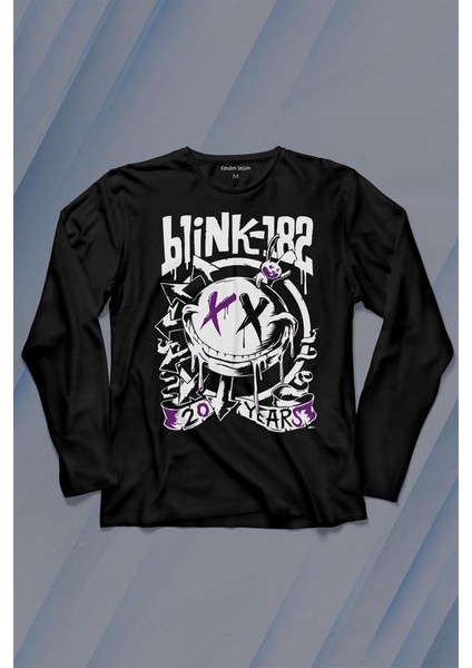 Blink 182 Punk 20 Years Yirminci Yıl Rock Musicmüzik Uzun Kollu Tişört Baskılı Çocuk T-Shirt