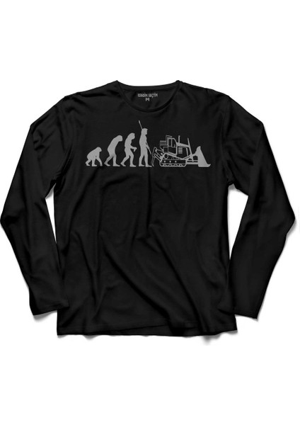 Dozer Evolutıon Evrim Caterpıllar 963 Cat Kato Uzun Kollu Tişört Baskılı Çocuk T-Shirt