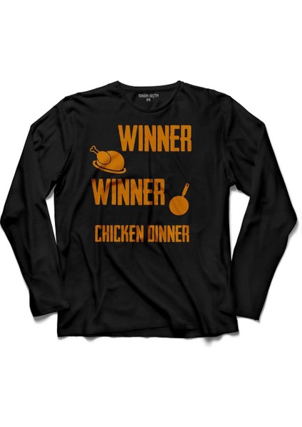 Playerunknown's Battlegrounds Pubg Winner 2 Uzun Kollu Tişört Baskılı Çocuk T-Shirt
