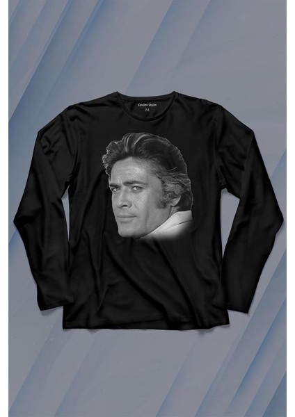 Cüneyt Arkın Fahrettin Cüreklibatur Dizi Film Yeşilçam Efsanesi Uzun Kollu Tişört Baskılı Çocuk T-Shirt