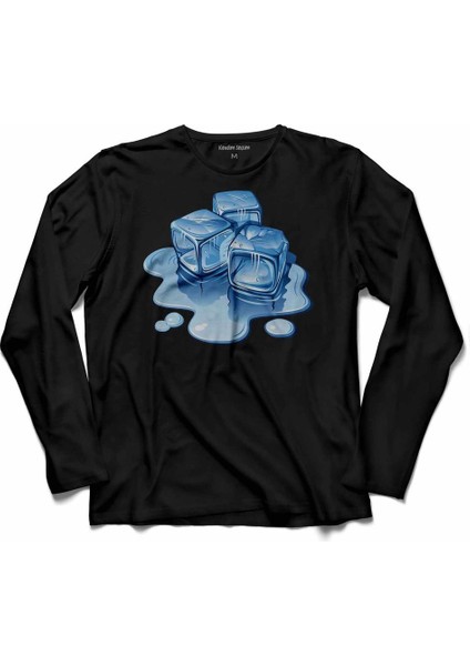 Eriyen Buz Ice Tasarımlı Winter Soğuk Uzun Kollu Tişört Baskılı Çocuk T-Shirt