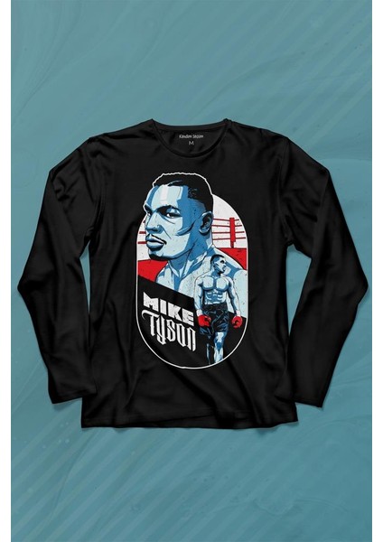 Mike Tyson Boks Box Spor Kral Ring Uzun Kollu Tişört Baskılı Çocuk T-Shirt