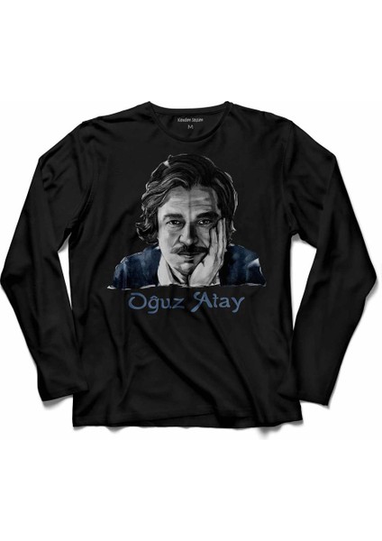 Oğuz Atay Şair Türk Edebiyatı Şiir Uzun Kollu Tişört Baskılı Çocuk T-Shirt