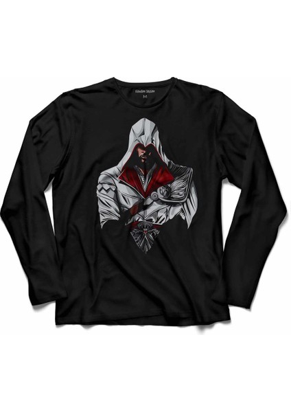 Ezıo Auditore Assansıns Creed We Must Never Gıve Up The Fıght Uzun Kollu Tişört Baskılı Çocuk T-Shirt