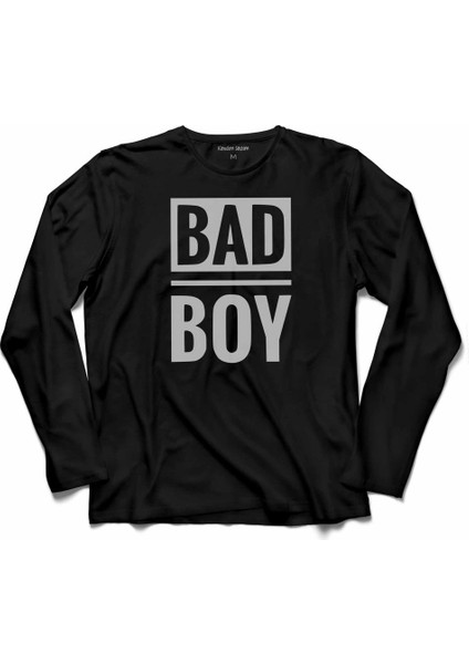 Bad Boy Badboy Playboy Kötü Haylaz Çocuk Uzun Kollu Tişört Baskılı Çocuk T-Shirt