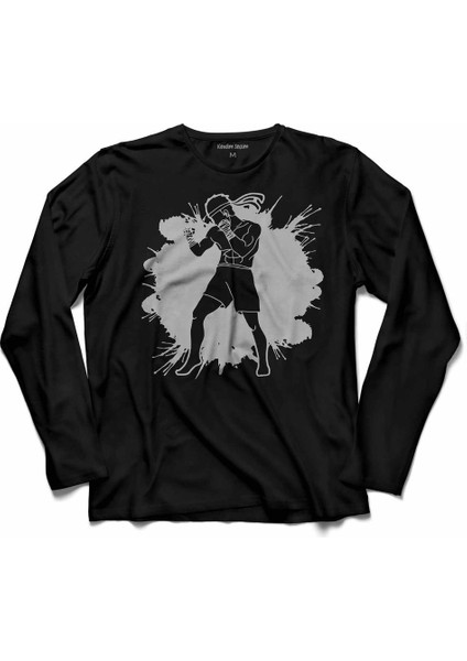 Muay Thaı Muaythaı Kick Boks Boxing Uzak Doğu Uzun Kollu Tişört Baskılı Çocuk T-Shirt