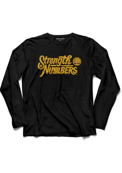 Strength In Numbers Stephen Curry Logo Uzun Kollu Tişört Baskılı Çocuk T-Shirt