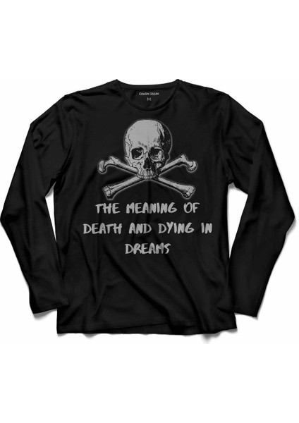 Cowboy Skull Hold Guns Outlaw Kovboy Kuru Kafa Uzun Kollu Tişört Baskılı Çocuk T-Shirt